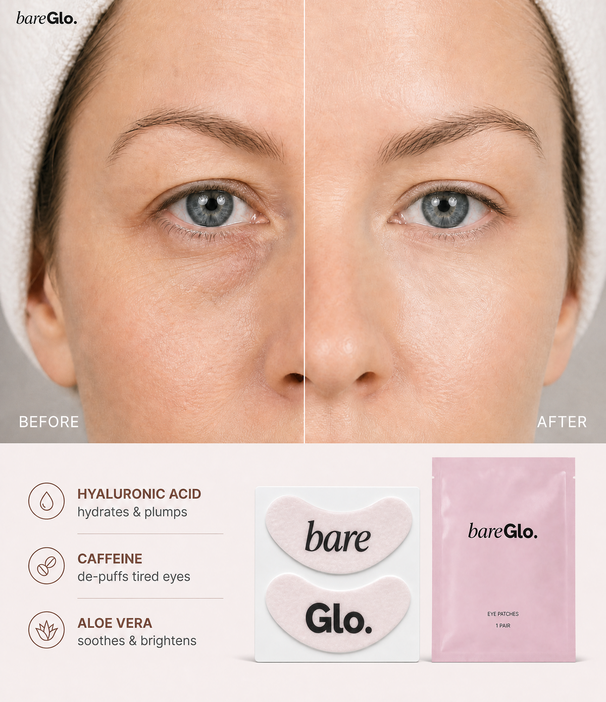bare Glo Collagen Eye patches (5 pairs)